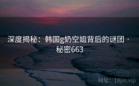 深度揭秘：韩国g奶空姐背后的谜团 · 秘密663